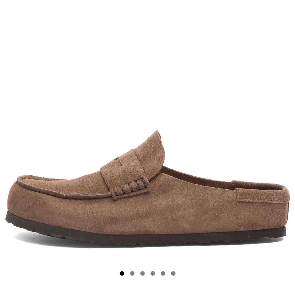 Birkenstock Men's Brown Suede Loafers Naples Wrapped in Concrete Brand New